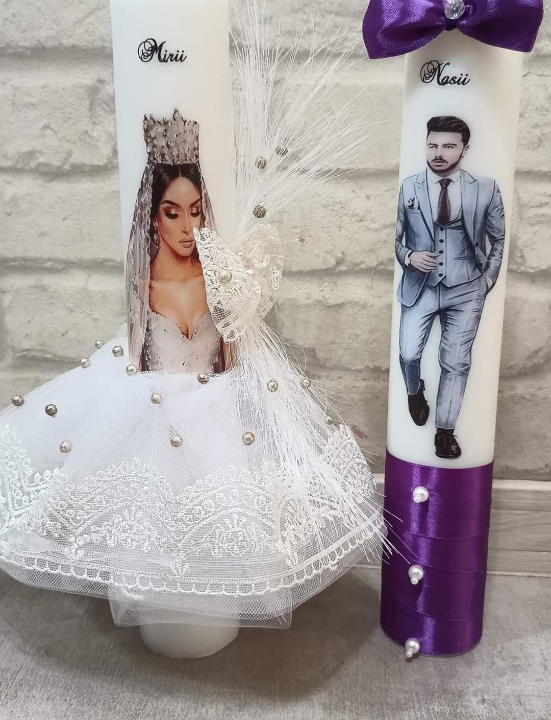 Lumanari nunta Personalizare gratuita