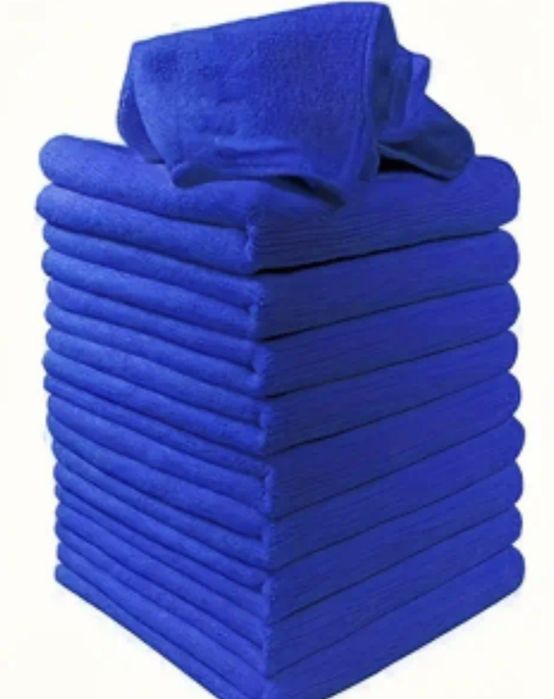 Комплект 10бр сини микрофибърни кърпи