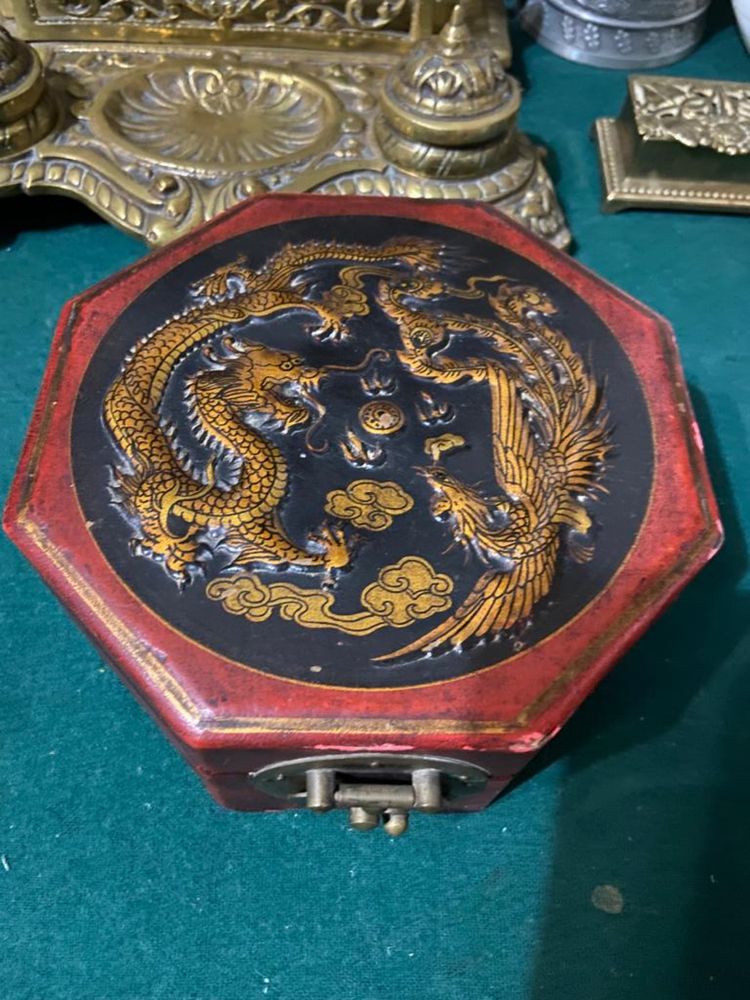 Китайская антикварная шкатулка, старый Китай