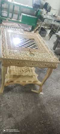Шахматный стол из сосны