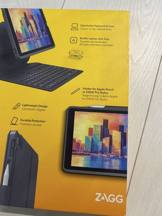 Tastatura + husa  ZAGG Pro Keys pentru iPad 10.2", neagra