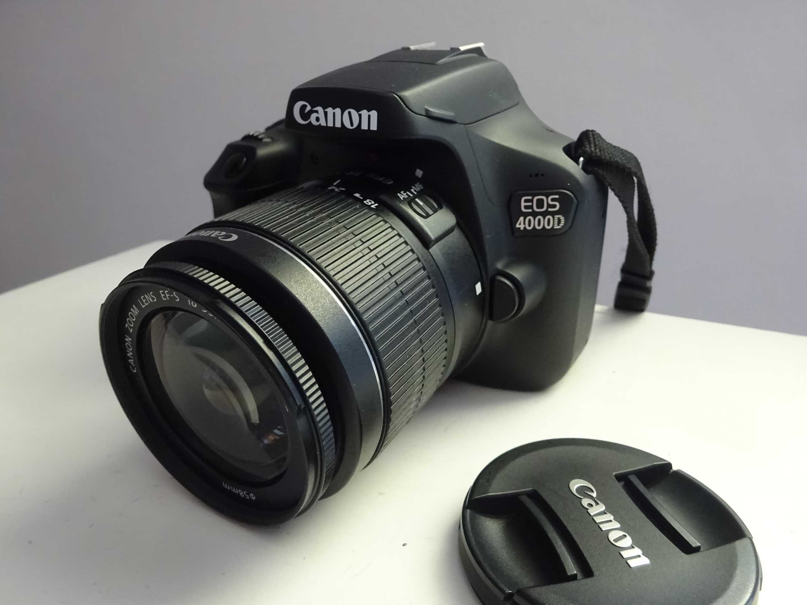 Нов Canon 4000D +18-55 мм F/3.5-5.6 III (само 2350 кадъра)