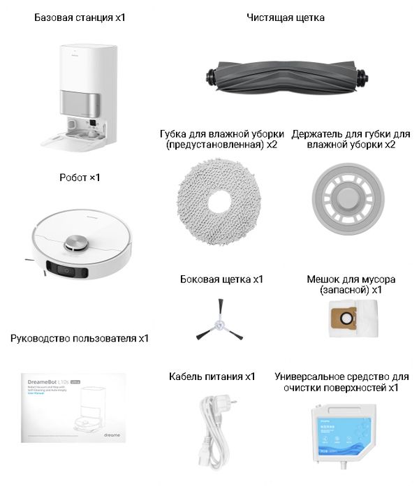 Пылесос DREAME L10s Ultra, 75Вт, белый [rls6ladc]