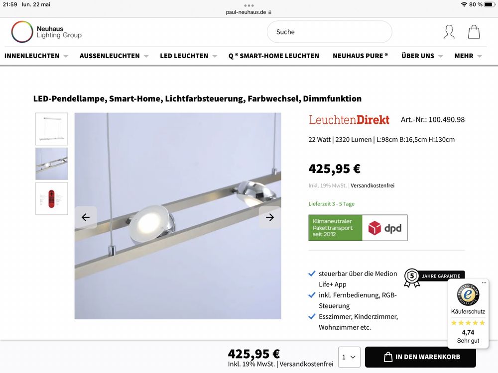 Lustre led Smart modele 2022  PAUL NEUHAUS  calitate premium Germania