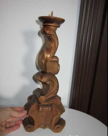 Craciun cadou rar Sfesnic Black Forest sculptura lemn Germania 1960