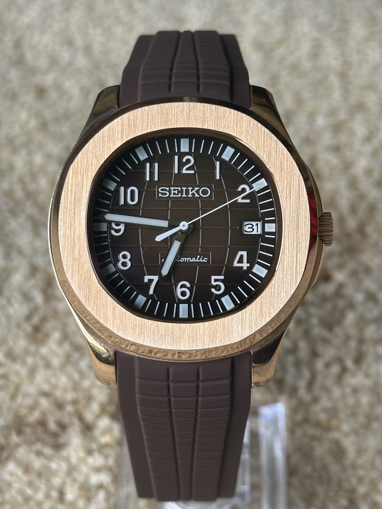 Ceas Seiko Nautilus Open-Heart Rose Gold + Aquanaut Rose Gold
