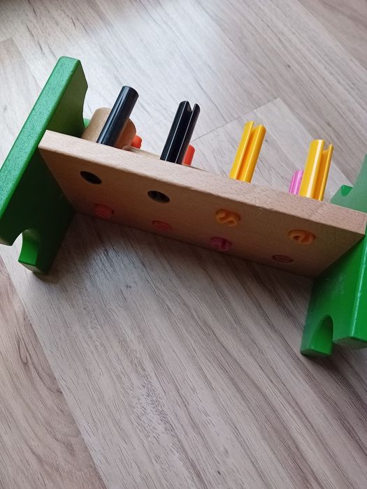 UPPSTa ikea Joc lemn masiv cu ciocan multicolor bebe bebelusi masiv