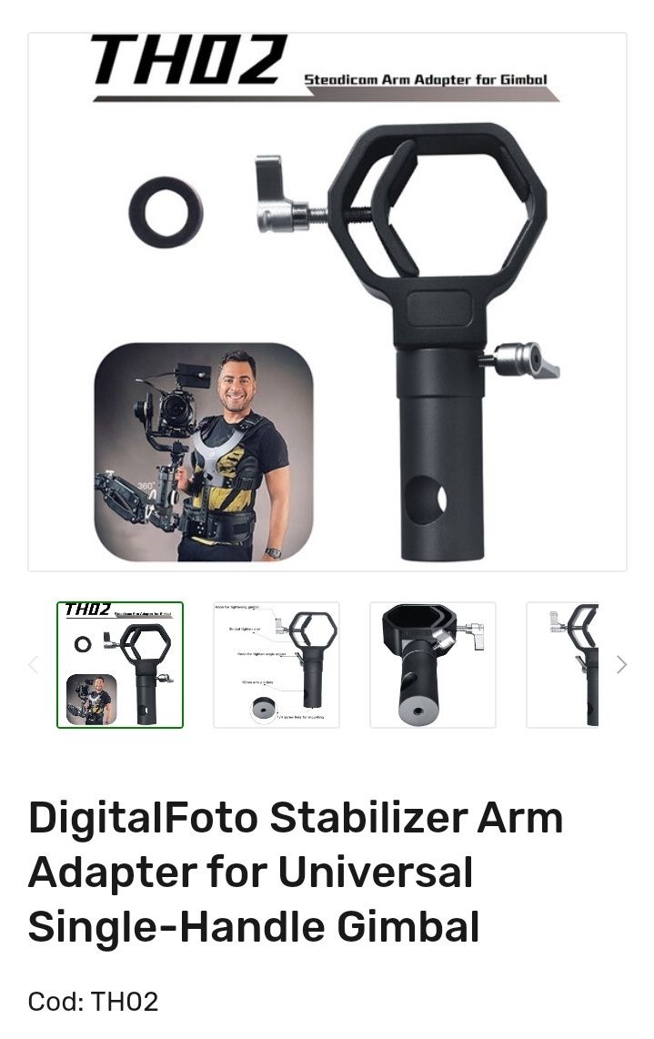 Digital Foto TH 02 Adaptor Arm Gimbal pentru steadicam