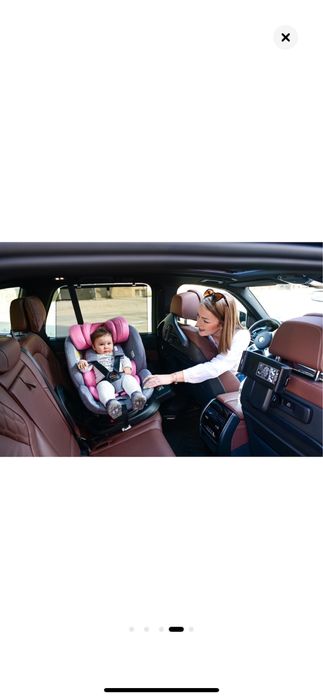 Scaun auto copii ISOFIX Lorelli Proxima, rotativ, 40-105 cm, Roz/Gri