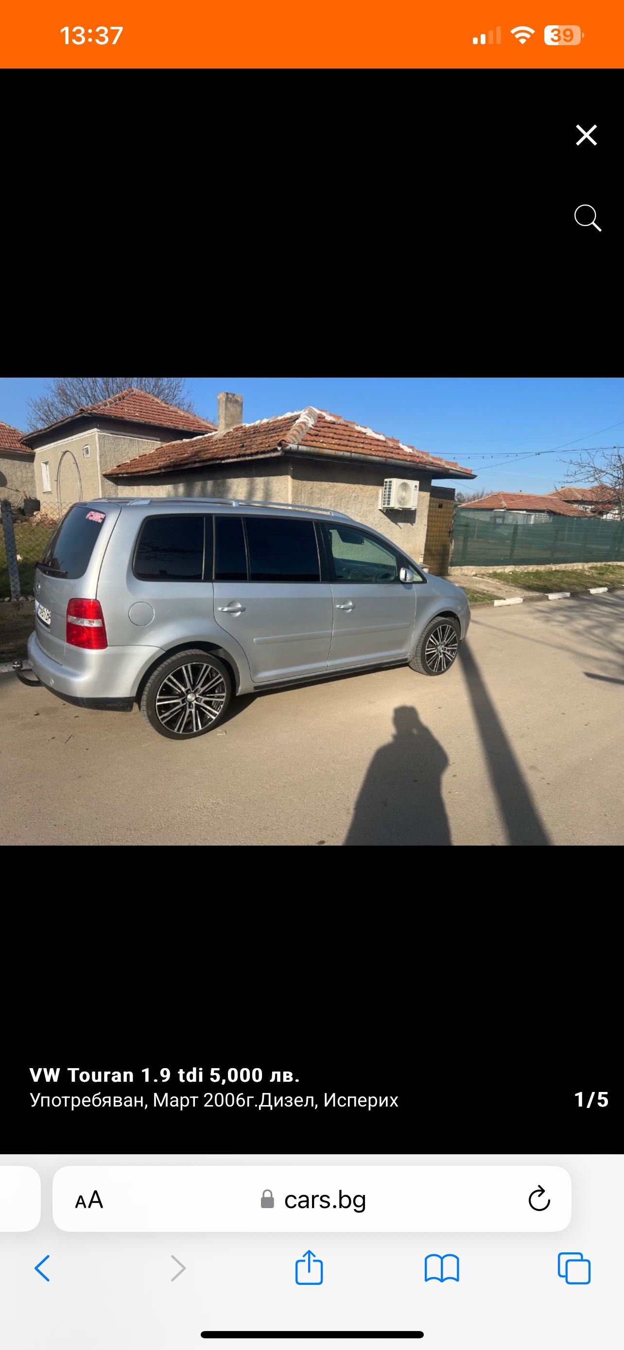 Vw touran 1.9 tdi 105