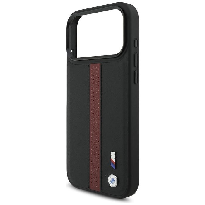 Case bmw m perforated stripe logo magsafe for iphone 17 pro max red