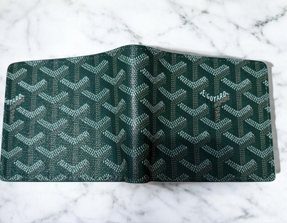 Portofel Goyard, verde, gri, negru