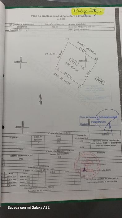 Vând teren Vorovesti, Comuna Miroslata