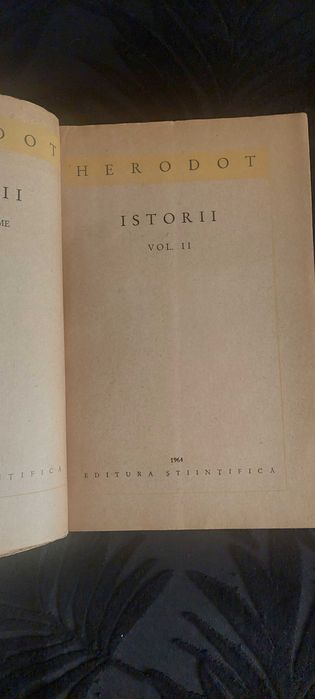 HERODOT - Istorii ( 2 volume ) ED. Stiintifica !