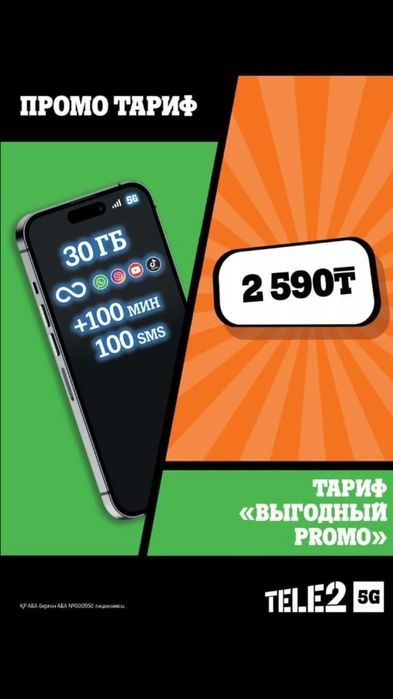 Промо тариф теле2, подключение. БЕЗЛИМИТ.