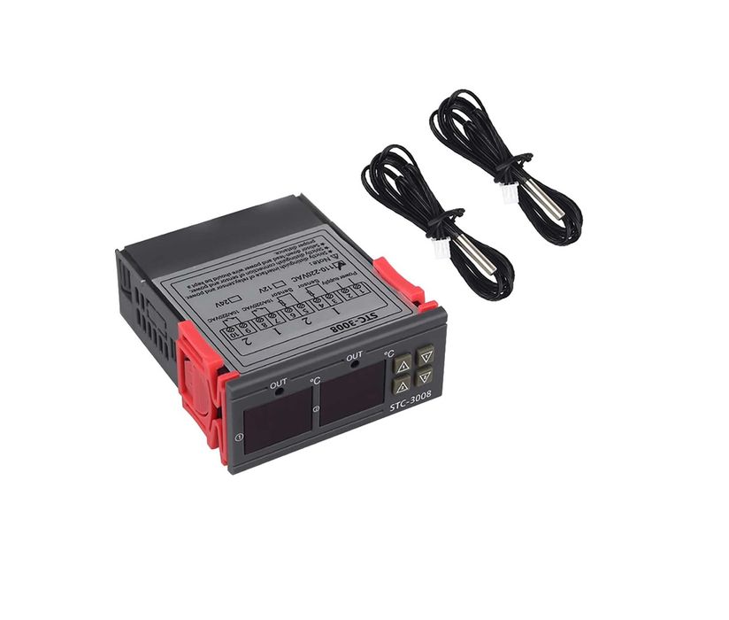 Termostat temperatura STC-3008 dublu 220v AC 10A
