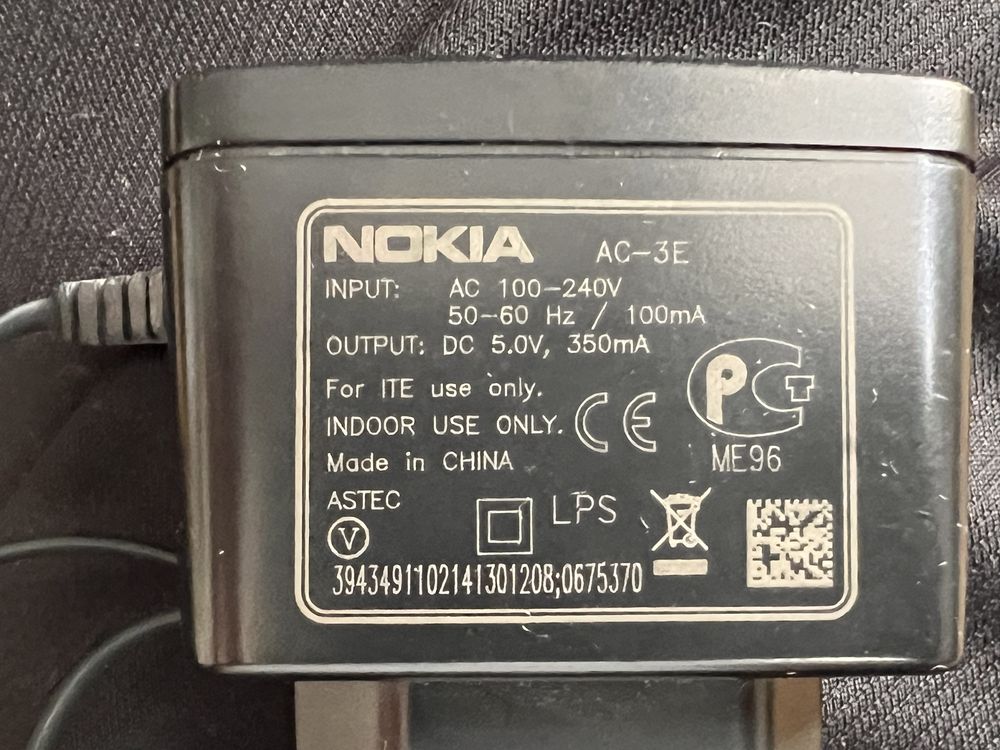 Incarcator Nokia Original AC-3E Mufa Subtire DC 5.0V 350mA