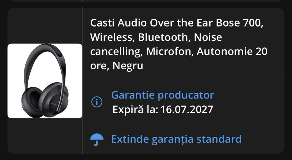 Casti Audio Over the Ear Bose 700