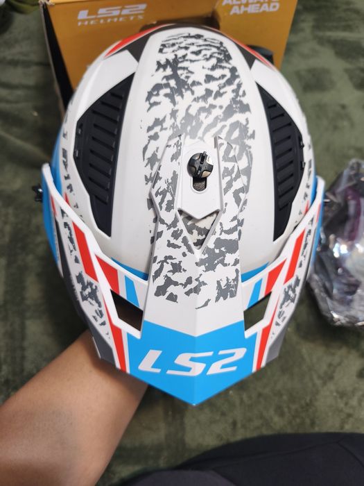 Casca Drifter LS2 OF606 whit blue Noua