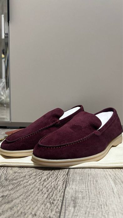 Мужские  лоферы бургунди