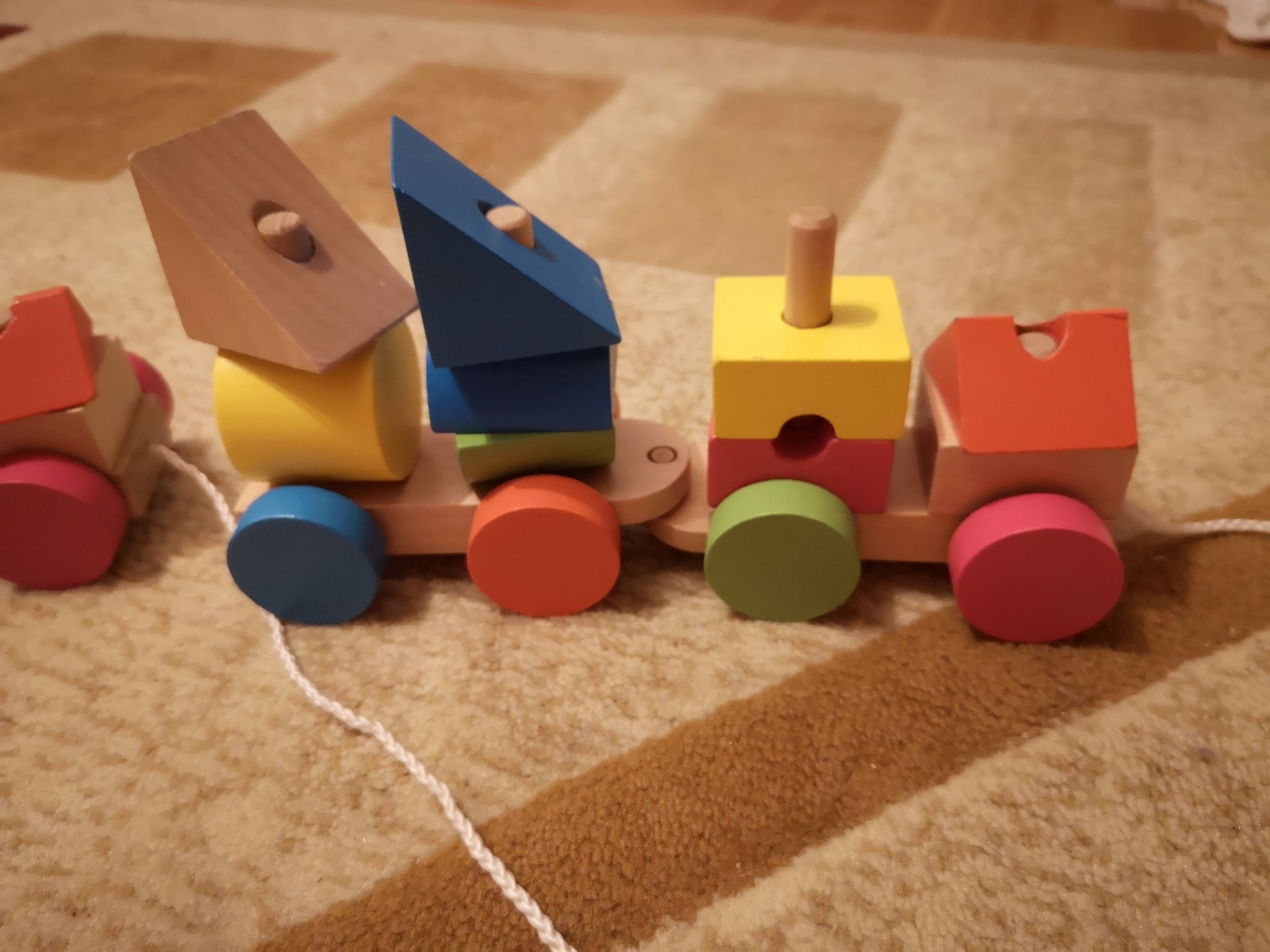 Tren lemn pentru copii jucărie tip Montessori