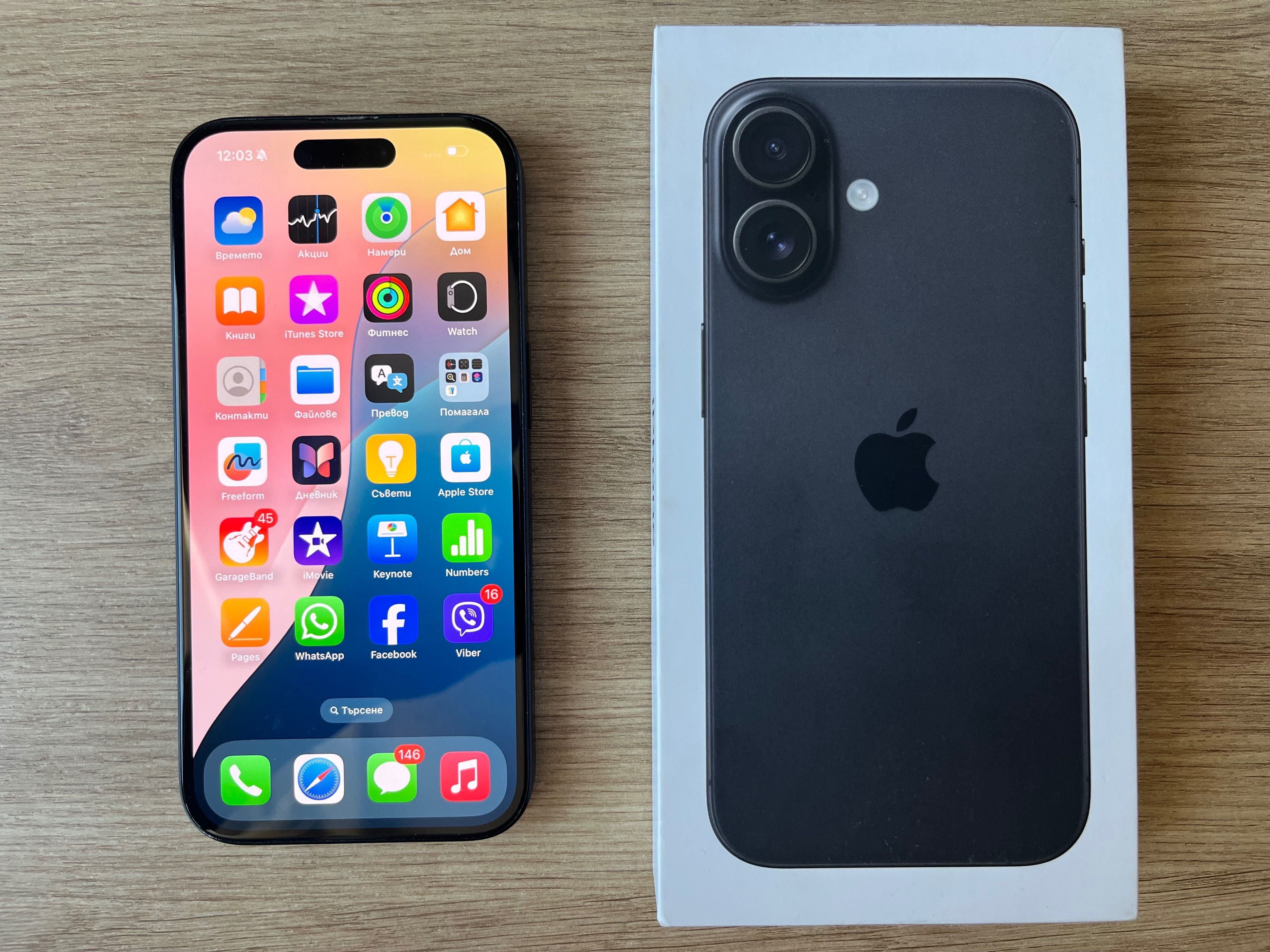 IPHONE 16 Като Нов + Гаранция + 100% Батерия