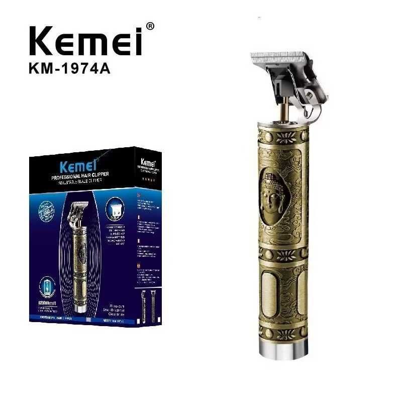 Тример за коса и брада Kemei KM-1974A, 5W, 1200 mAh, Бронз