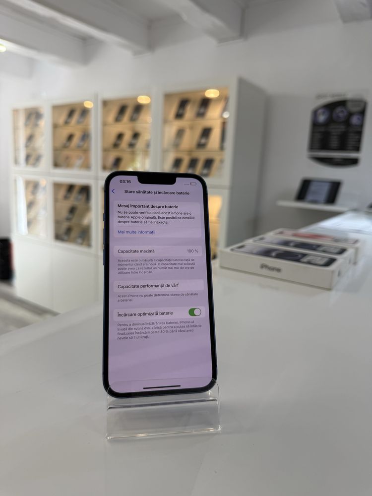  iPhone 13 blue 128 gb ! 100% ! Garantie 12 luni + cadou