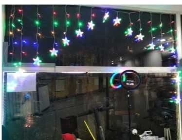 Коледна завеса 4 метрамногоцветни лампички