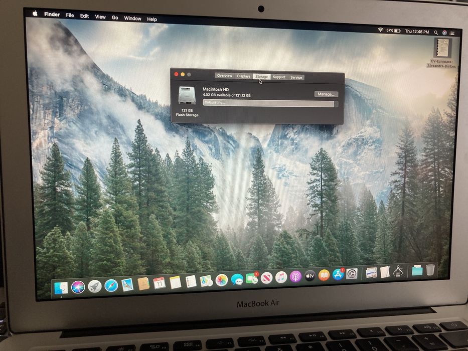 Apple MacBook Air 13'' 2012 A1466 i5 4GB RAM 128GB SSD Catalina 10.15