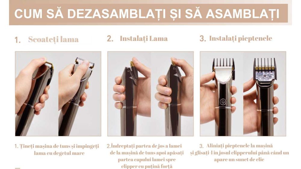 Masina Profesionala tuns Animale, Caini si Pisici, 5 Moduri+Turbo -Nou