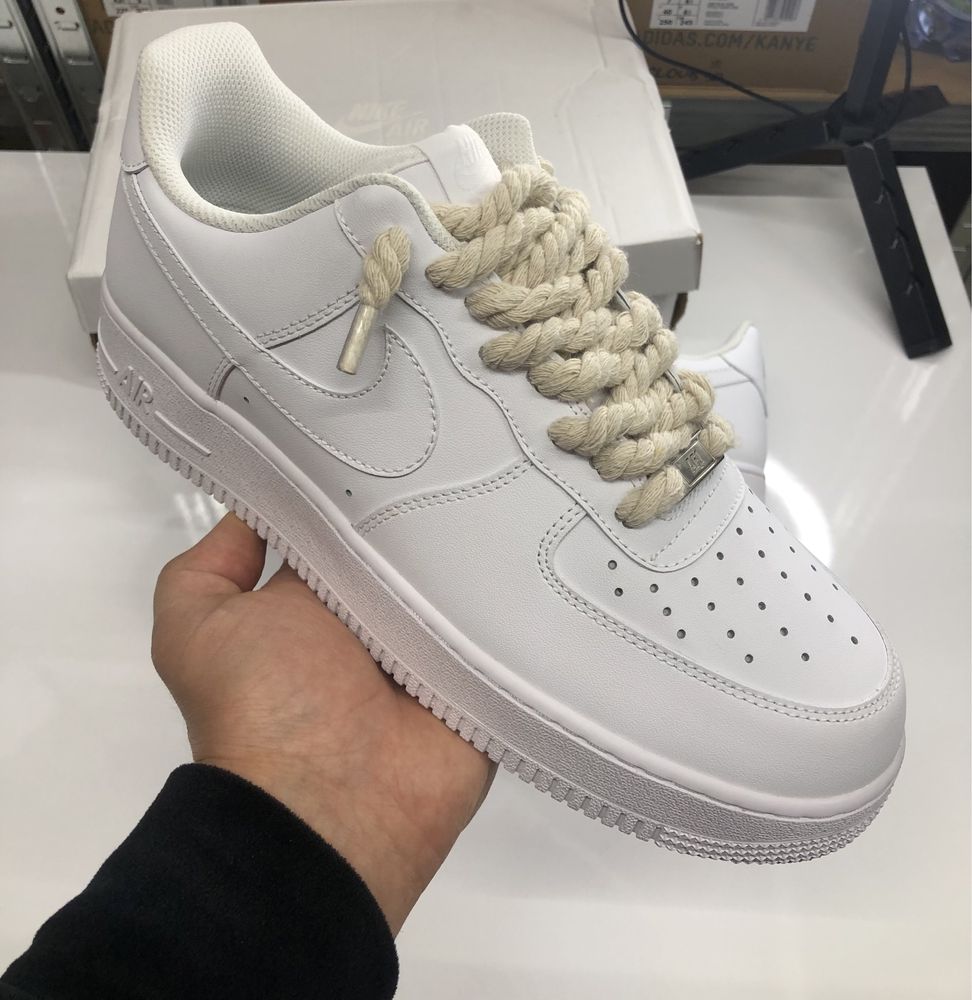 • AirForce1 • Nike Air Force 1 Snow White Rope Laces