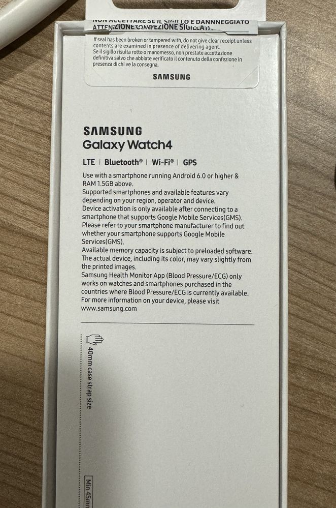 Samsung Galaxy Watch 4 LTE 40mm GOLD Full Box