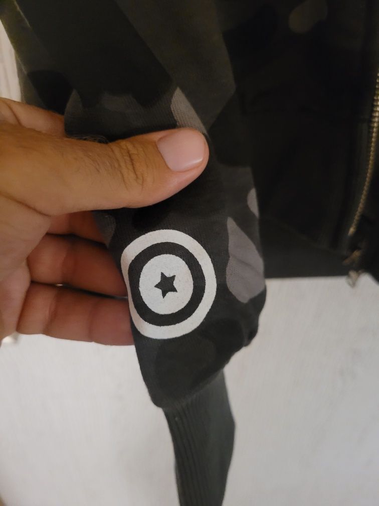 Bape camo shark hoodie размер М