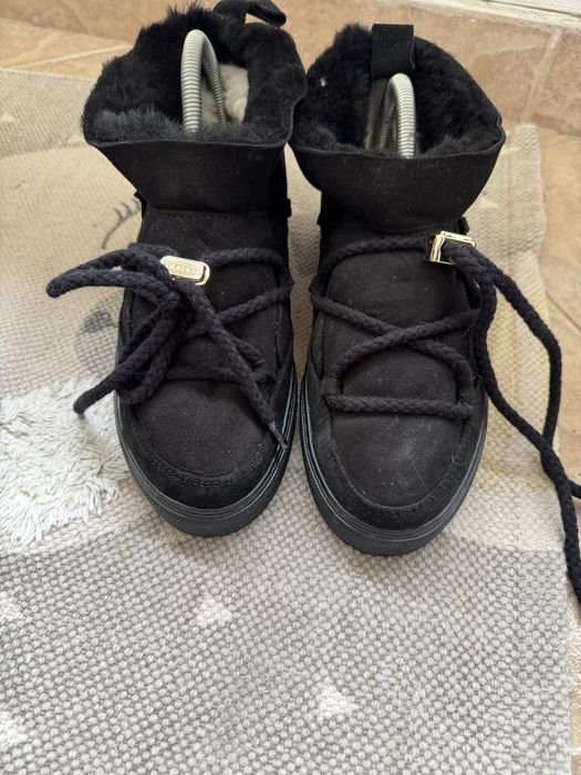 Дамски апрески INUIKII естествена агнешка кожа