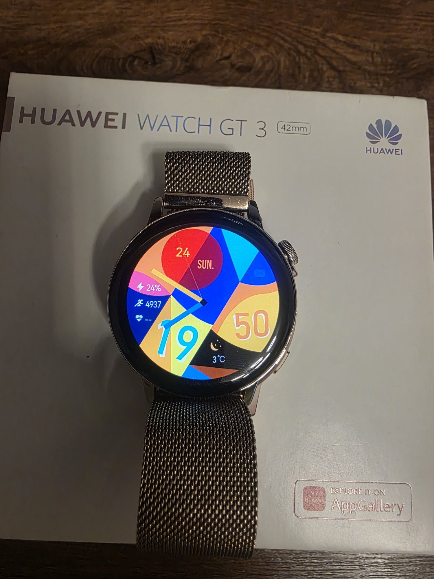 Продавам Смарт часовник Huawei Watch GT3, 42 mm, Stainless Steel, Gold