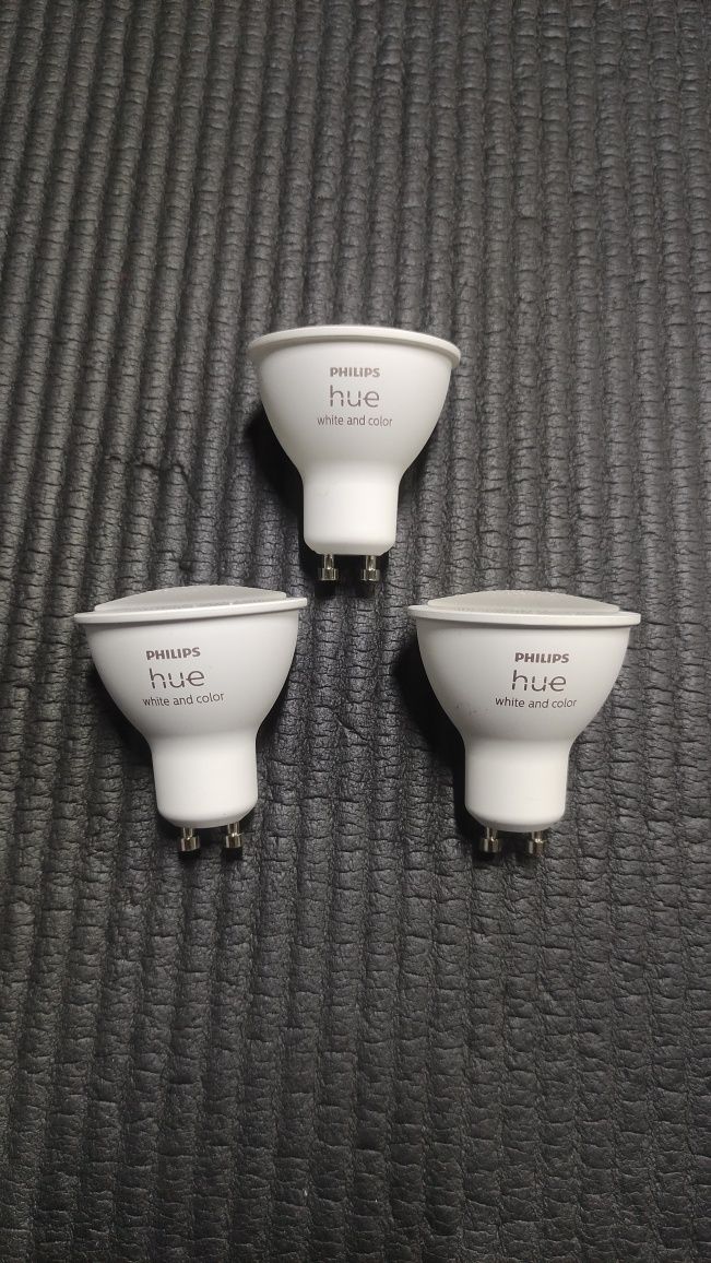 Set 3 Philips hue White and color ambiance GU10