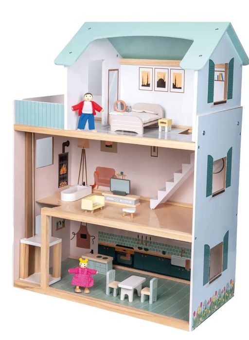 Casa păpuși din lemn