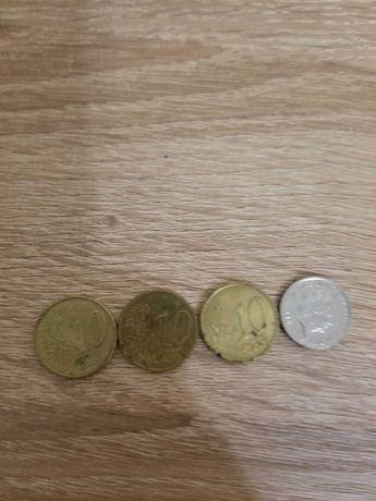 3 monede 10 euro ,2002, 2007, 2004 + moneda elizabeth II 5 pence 2015