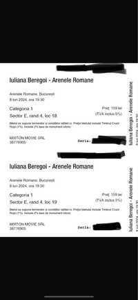 Iuliana Beregoi - Arenele Romane  2 bilete Categoria 1