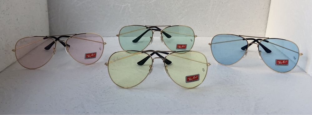 Ray Ban Прозрачни Мъжки Дамски слънчеви очила авиатор 3025 -3026 4 цвя