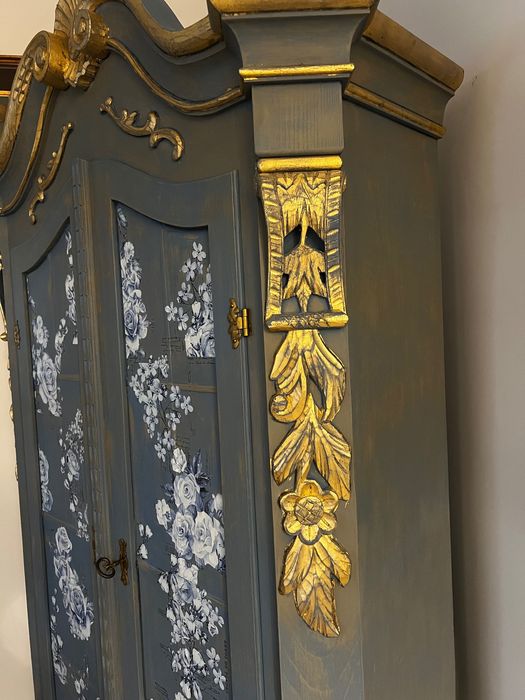 Șifonier lemn masiv recondiționat și pictat