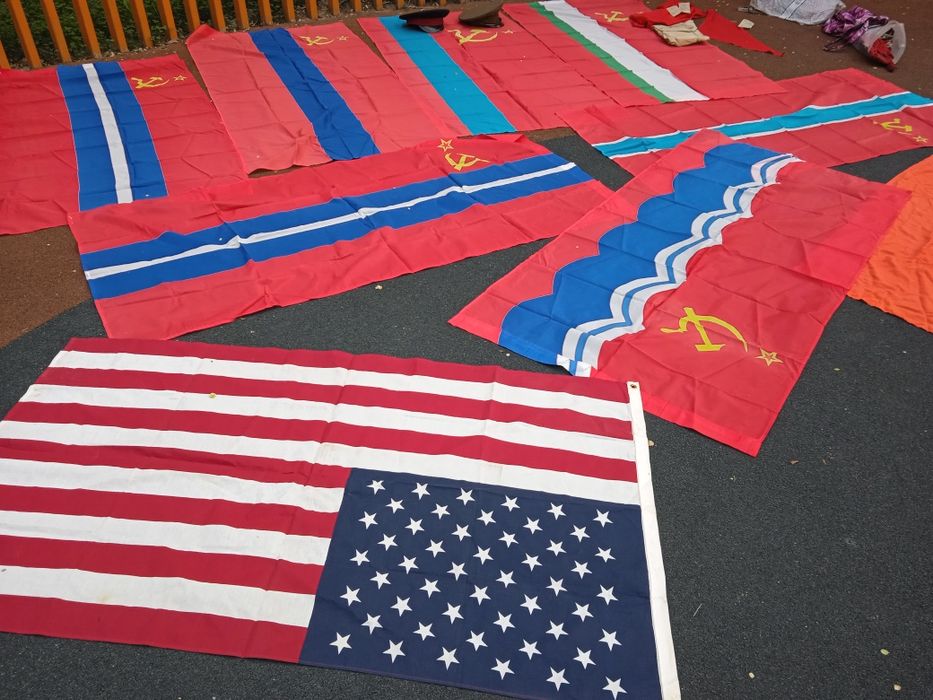 Флаги СССР Большие 1,5 метра шёлк и Галстуки Пионерские Новые Оригинал