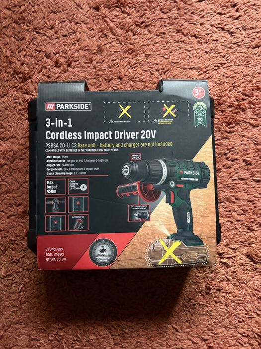 Parkside Cordless Impact Driver 20V