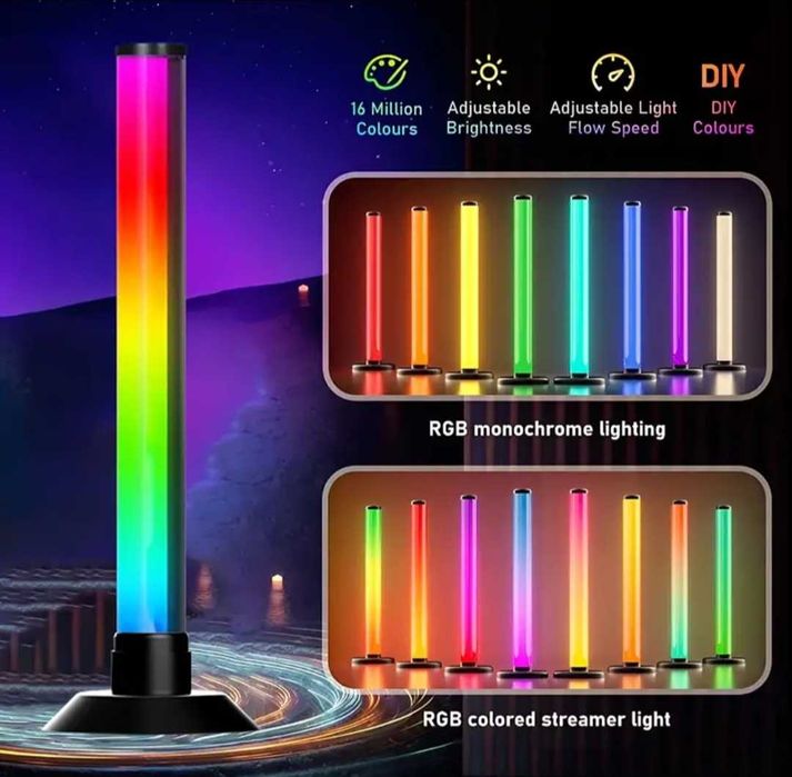 Настолни лампи RGB+IC LED - USB захранване, промяна на цветове