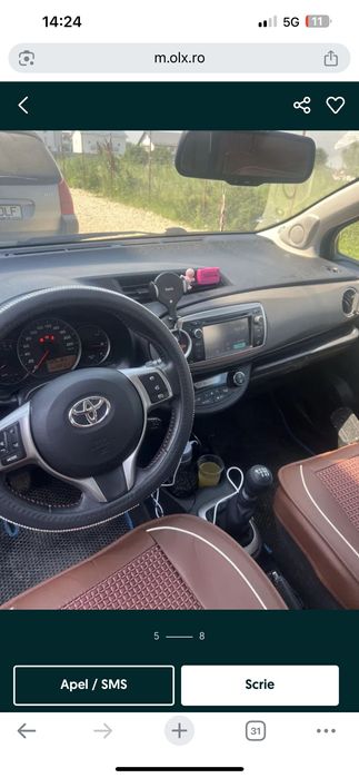 Vând toyota yaris din 2011 keylessgo maşina este impecabilă 300000km