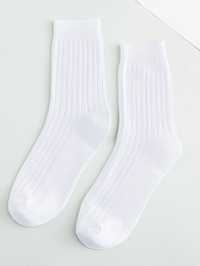 Белые мужские носки белые длинные носки
