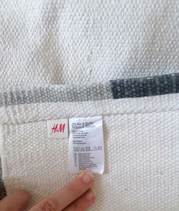 H&M килим памук детски 90х130