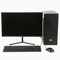 Офис компьютері жұмысқа дайын монитор процессор пернетақта тінтуір