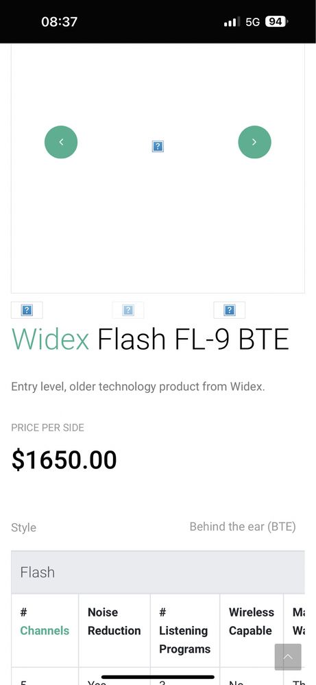 Aparat auditiv widex flash fl9